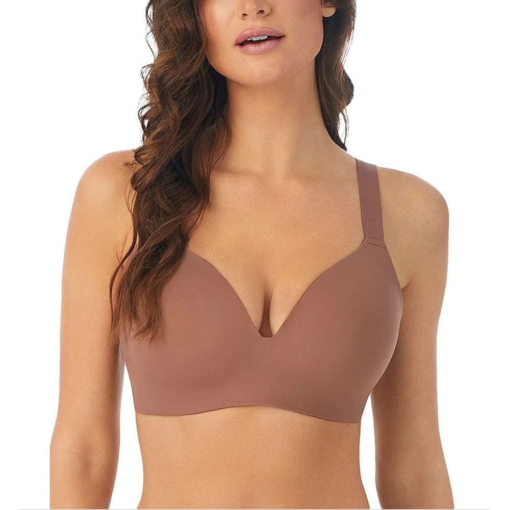 Le Mystere Smooth Shape 360 Smoother Wireless Bra Women Cappuccino Brown 38DDD/F